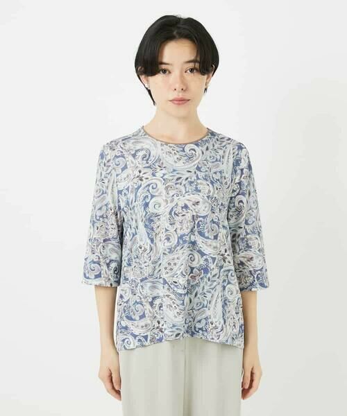 Maison de CINQ / メゾン ドゥ サンク カットソー | モダン更紗ペイズリーカットソー | 詳細3