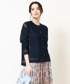 Maison de CINQ / メゾン ドゥ サンク カーディガン・ボレロ | [吸水速乾･接触冷感]透かしデザインニットカーディガン
