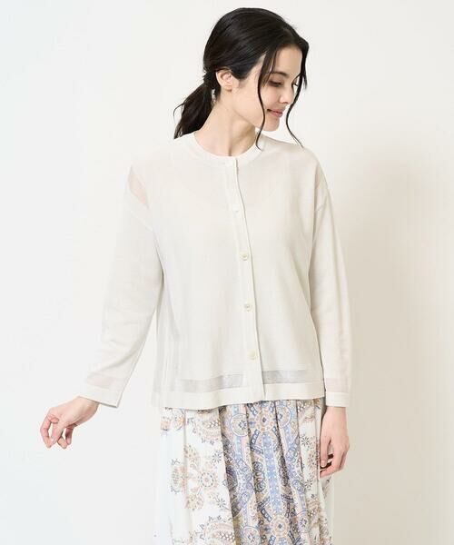 Maison de CINQ / メゾン ドゥ サンク カーディガン・ボレロ | [吸水速乾･接触冷感]透かしデザインニットカーディガン | 詳細2