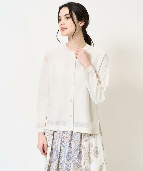 Maison de CINQ / メゾン ドゥ サンク カーディガン・ボレロ | [吸水速乾･接触冷感]透かしデザインニットカーディガン | 詳細3