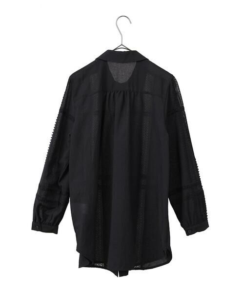 Maison de CINQ / メゾン ドゥ サンク シャツ・ブラウス | 【小さいサイズ/洗濯機で洗える】デコレーション刺繍ドライシアーシャツ | 詳細15