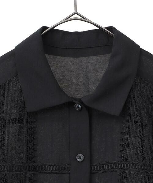 Maison de CINQ / メゾン ドゥ サンク シャツ・ブラウス | 【小さいサイズ/洗濯機で洗える】デコレーション刺繍ドライシアーシャツ | 詳細16