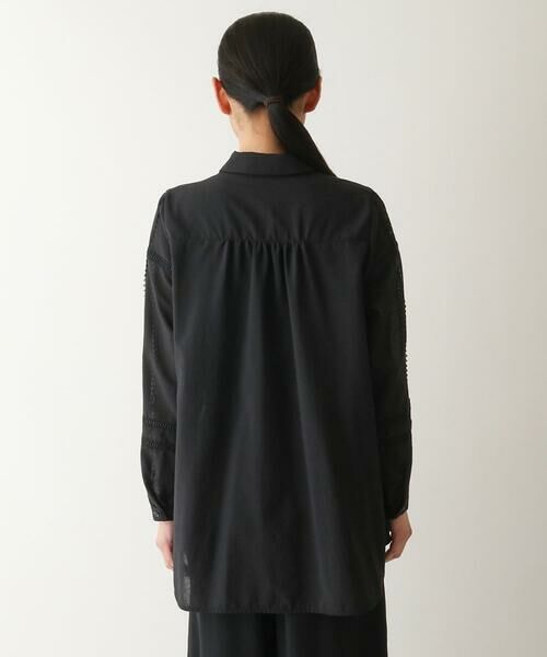 Maison de CINQ / メゾン ドゥ サンク シャツ・ブラウス | 【小さいサイズ/洗濯機で洗える】デコレーション刺繍ドライシアーシャツ | 詳細2