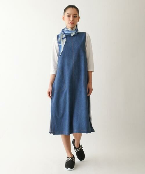 Maison de CINQ / メゾン ドゥ サンク ロング・マキシ丈スカート | 【小さいサイズ】サイドプリーツデニム風ジャンパースカート | 詳細10