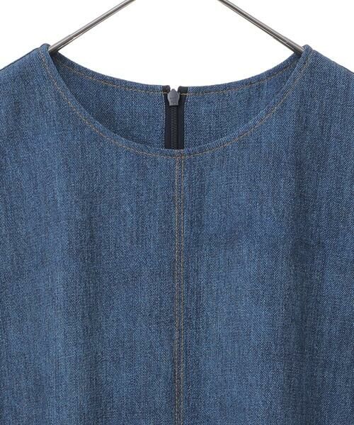 Maison de CINQ / メゾン ドゥ サンク ロング・マキシ丈スカート | 【小さいサイズ】サイドプリーツデニム風ジャンパースカート | 詳細14