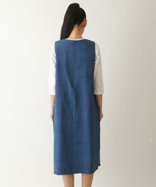 Maison de CINQ / メゾン ドゥ サンク ロング・マキシ丈スカート | 【小さいサイズ】サイドプリーツデニム風ジャンパースカート | 詳細3