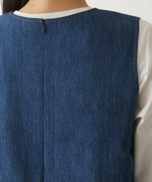 Maison de CINQ / メゾン ドゥ サンク ロング・マキシ丈スカート | 【小さいサイズ】サイドプリーツデニム風ジャンパースカート | 詳細5