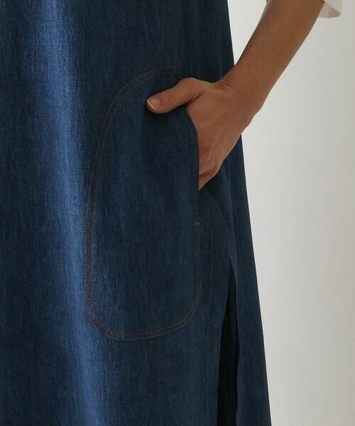Maison de CINQ / メゾン ドゥ サンク ロング・マキシ丈スカート | 【小さいサイズ】サイドプリーツデニム風ジャンパースカート | 詳細7