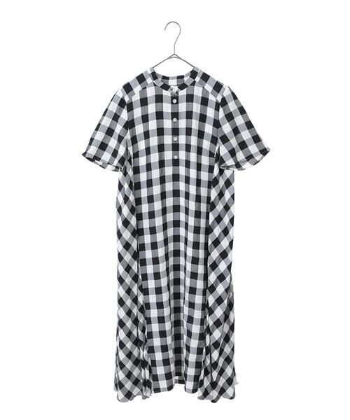 Maison de CINQ / メゾン ドゥ サンク ロング・マキシ丈ワンピース | 【小さいサイズ】ギンガムサッカーデザインワンピース | 詳細11