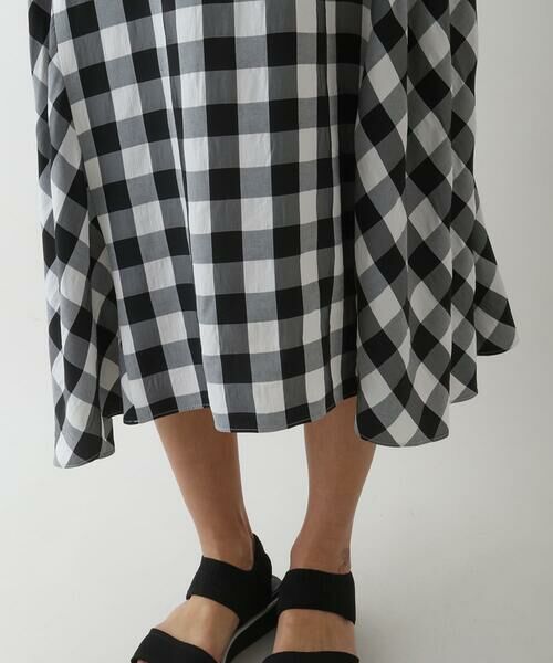 Maison de CINQ / メゾン ドゥ サンク ロング・マキシ丈ワンピース | 【小さいサイズ】ギンガムサッカーデザインワンピース | 詳細7