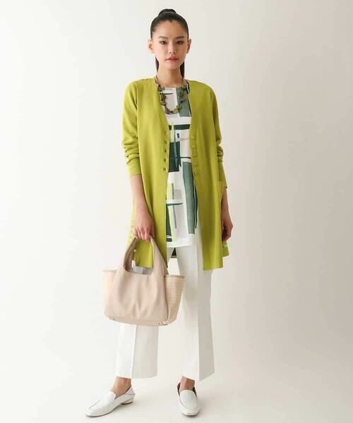 Maison de CINQ / メゾン ドゥ サンク カーディガン・ボレロ | 【小さいサイズ/接触冷感】シアーボーダーアクセントニットカーディガン | 詳細13