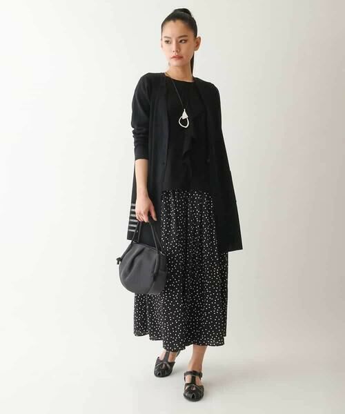 Maison de CINQ / メゾン ドゥ サンク カーディガン・ボレロ | 【小さいサイズ/接触冷感】シアーボーダーアクセントニットカーディガン | 詳細16