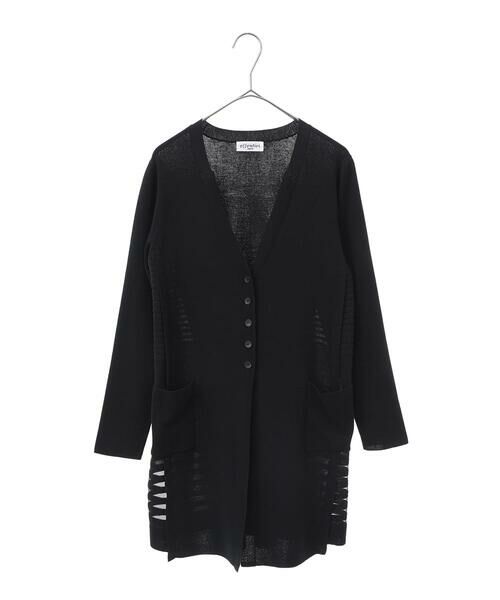 Maison de CINQ / メゾン ドゥ サンク カーディガン・ボレロ | 【小さいサイズ/接触冷感】シアーボーダーアクセントニットカーディガン | 詳細18