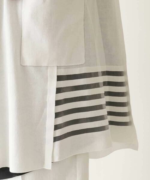 Maison de CINQ / メゾン ドゥ サンク カーディガン・ボレロ | 【小さいサイズ/接触冷感】シアーボーダーアクセントニットカーディガン | 詳細7