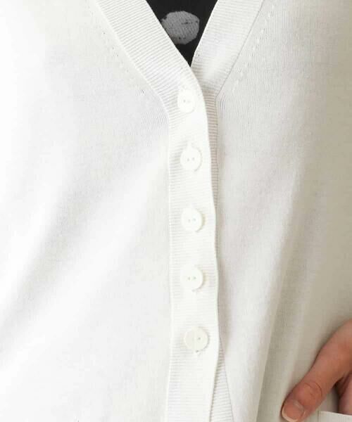 Maison de CINQ / メゾン ドゥ サンク カーディガン・ボレロ | 【小さいサイズ/接触冷感】シアーボーダーアクセントニットカーディガン | 詳細8