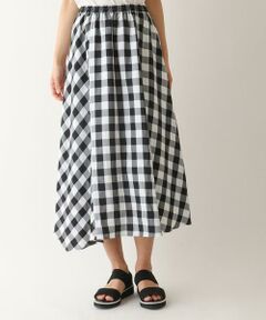 Maison de CINQ / メゾン ドゥ サンク ロング・マキシ丈スカート | アシンメトリーヘムギンガムスカート
