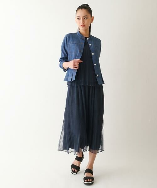 Maison de CINQ / メゾン ドゥ サンク セットアップ | 【小さいサイズ】デニム風ステッチデザインジャケット | 詳細13