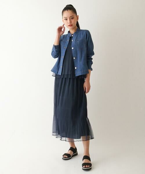 Maison de CINQ / メゾン ドゥ サンク セットアップ | 【小さいサイズ】デニム風ステッチデザインジャケット | 詳細14