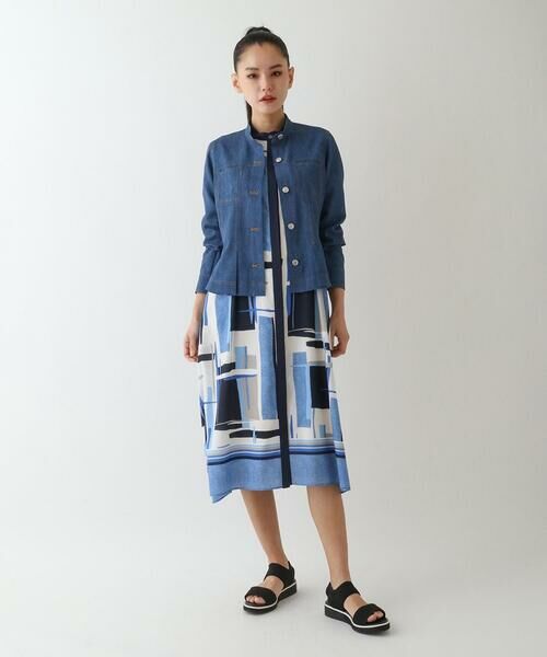 Maison de CINQ / メゾン ドゥ サンク セットアップ | 【小さいサイズ】デニム風ステッチデザインジャケット | 詳細15