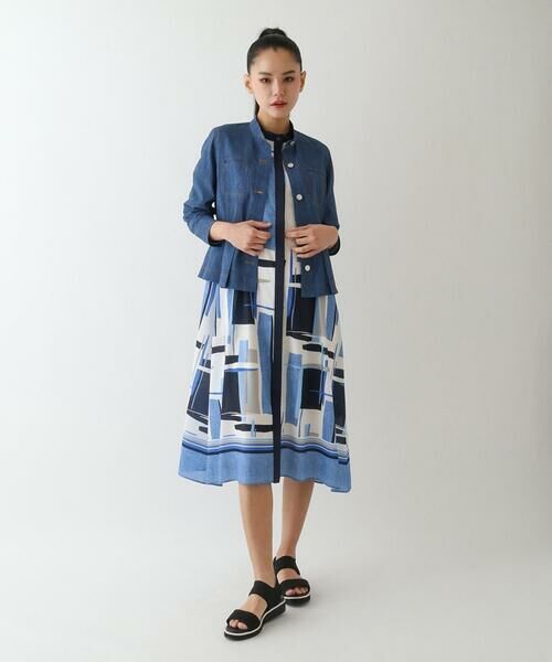 Maison de CINQ / メゾン ドゥ サンク セットアップ | 【小さいサイズ】デニム風ステッチデザインジャケット | 詳細16