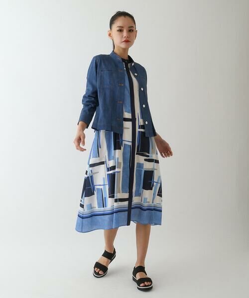 Maison de CINQ / メゾン ドゥ サンク セットアップ | 【小さいサイズ】デニム風ステッチデザインジャケット | 詳細17