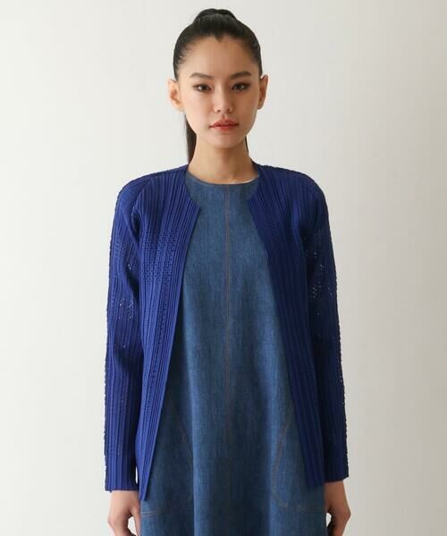 Maison de CINQ / メゾン ドゥ サンク カーディガン・ボレロ | 【小さいサイズ】プリモーディアルプリーツチェック柄カーディガン | 詳細1