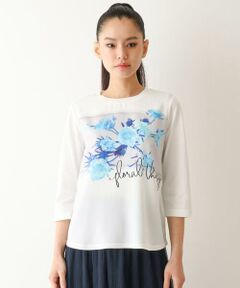 Maison de CINQ / メゾン ドゥ サンク カットソー | 【小さいサイズ】転写プリントドッキングカットソー