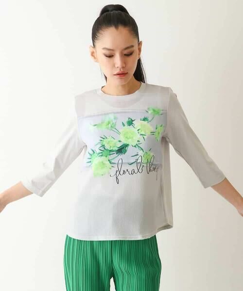 Maison de CINQ / メゾン ドゥ サンク カットソー | 【小さいサイズ】転写プリントドッキングカットソー | 詳細1