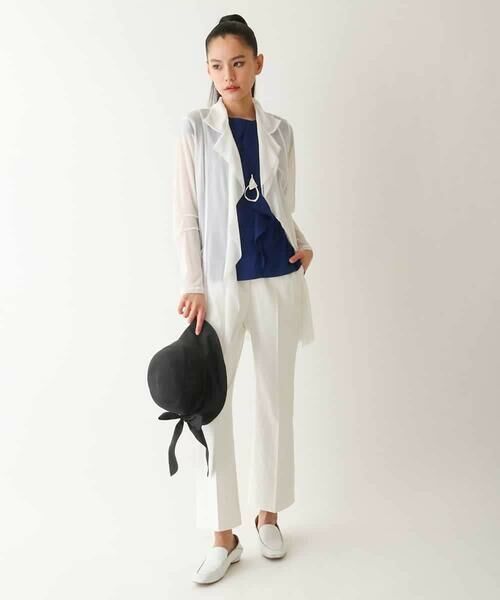 Maison de CINQ / メゾン ドゥ サンク カットソー | 【小さいサイズ】アシンメトリーフリルデザインノースリーブプルオーバー | 詳細11