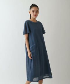 Maison de CINQ / メゾン ドゥ サンク ロング・マキシ丈ワンピース | 【小さいサイズ】ラッセルメッシュAラインワンピース