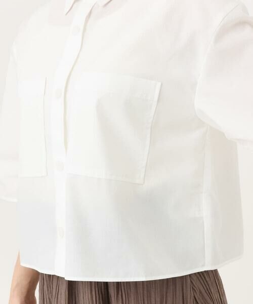 Maison de CINQ / メゾン ドゥ サンク シャツ・ブラウス | 【小さいサイズ】コットンライククロップドシャツブラウス/洗える | 詳細10