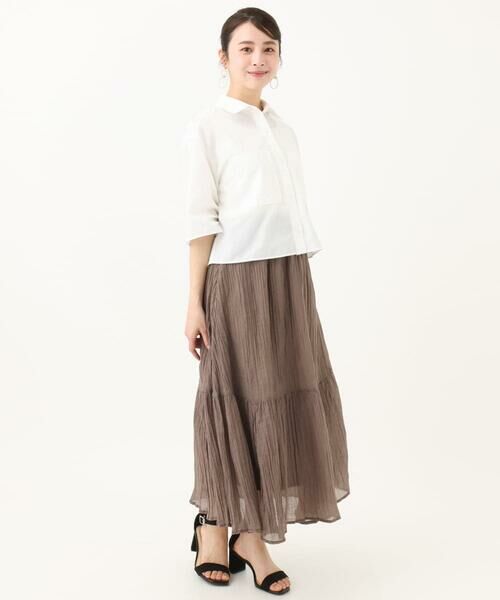 Maison de CINQ / メゾン ドゥ サンク シャツ・ブラウス | 【小さいサイズ】コットンライククロップドシャツブラウス/洗える | 詳細16