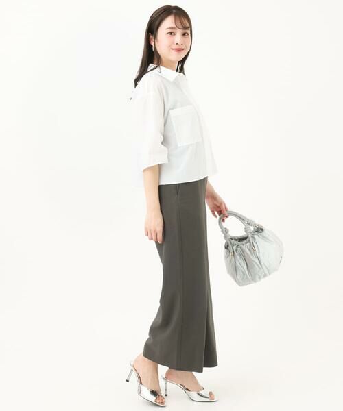 Maison de CINQ / メゾン ドゥ サンク シャツ・ブラウス | 【小さいサイズ】コットンライククロップドシャツブラウス/洗える | 詳細19