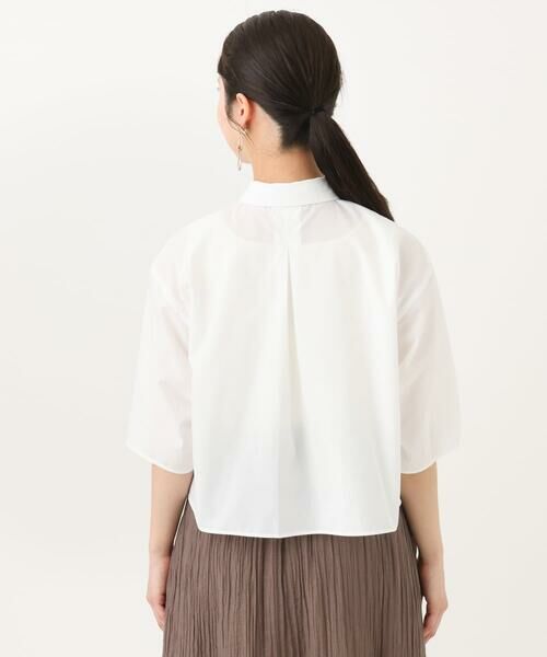 Maison de CINQ / メゾン ドゥ サンク シャツ・ブラウス | 【小さいサイズ】コットンライククロップドシャツブラウス/洗える | 詳細6