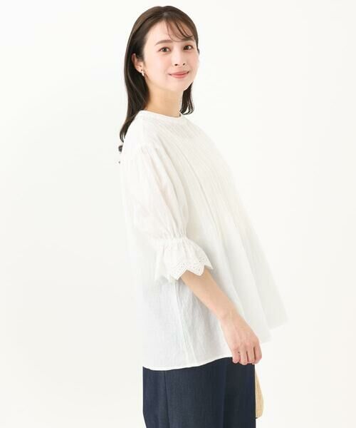 Maison de CINQ / メゾン ドゥ サンク シャツ・ブラウス | 【小さいサイズ】刺繍デザインブラウス/洗える | 詳細1