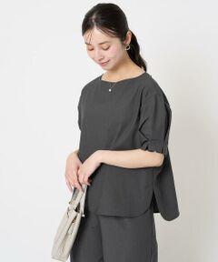 Maison de CINQ / メゾン ドゥ サンク シャツ・ブラウス | 【小さいサイズ】タックスリーブストレッチブラウス/洗える/セットアップ対応