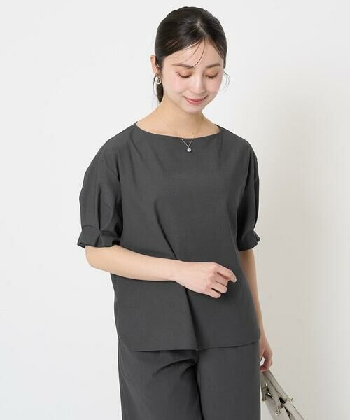 Maison de CINQ / メゾン ドゥ サンク シャツ・ブラウス | 【小さいサイズ】タックスリーブストレッチブラウス/洗える/セットアップ対応 | 詳細2