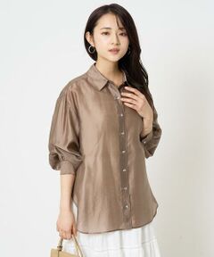 Maison de CINQ / メゾン ドゥ サンク シャツ・ブラウス | 【小さいサイズ】シアーシャツブラウス/洗える