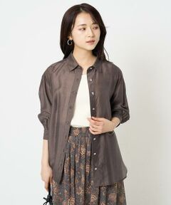 Maison de CINQ / メゾン ドゥ サンク シャツ・ブラウス | 【小さいサイズ】シアーシャツブラウス/洗える