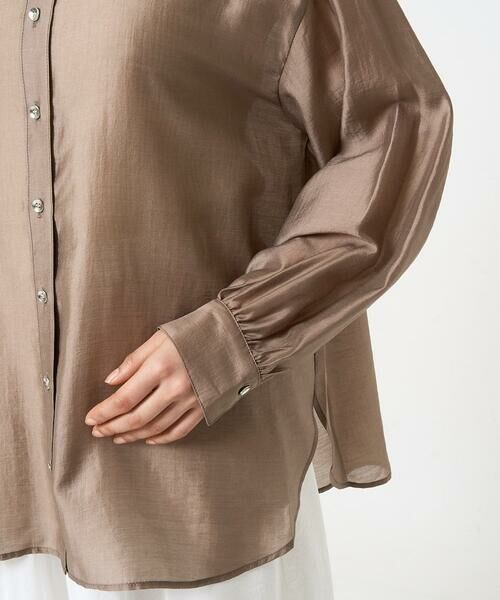 Maison de CINQ / メゾン ドゥ サンク シャツ・ブラウス | 【小さいサイズ】シアーシャツブラウス/洗える | 詳細10