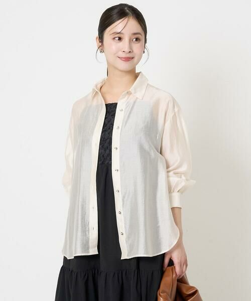 Maison de CINQ / メゾン ドゥ サンク シャツ・ブラウス | 【小さいサイズ】シアーシャツブラウス/洗える | 詳細2