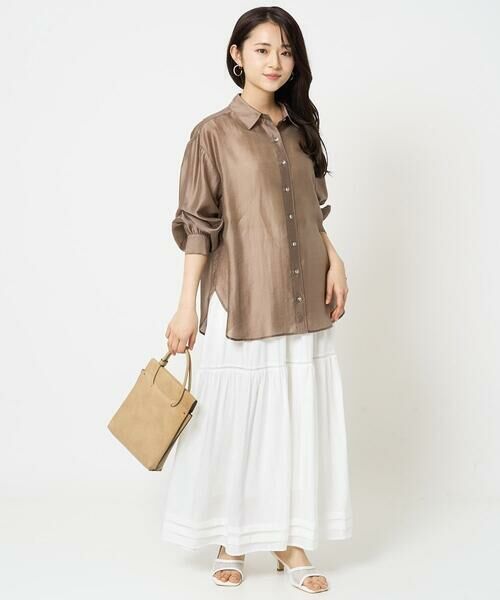 Maison de CINQ / メゾン ドゥ サンク シャツ・ブラウス | 【小さいサイズ】シアーシャツブラウス/洗える | 詳細22