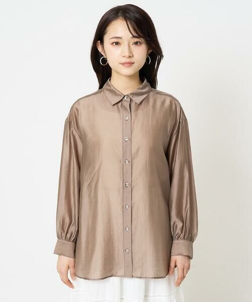 Maison de CINQ / メゾン ドゥ サンク シャツ・ブラウス | 【小さいサイズ】シアーシャツブラウス/洗える | 詳細6