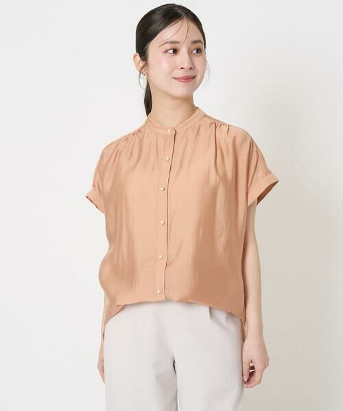 Maison de CINQ / メゾン ドゥ サンク シャツ・ブラウス | 【小さいサイズ】バンドカラーシアーブラウス/洗える | 詳細12