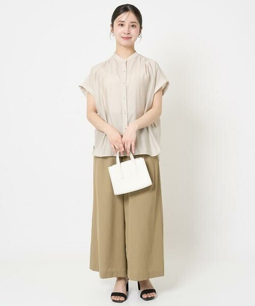 Maison de CINQ / メゾン ドゥ サンク シャツ・ブラウス | 【小さいサイズ】バンドカラーシアーブラウス/洗える | 詳細16