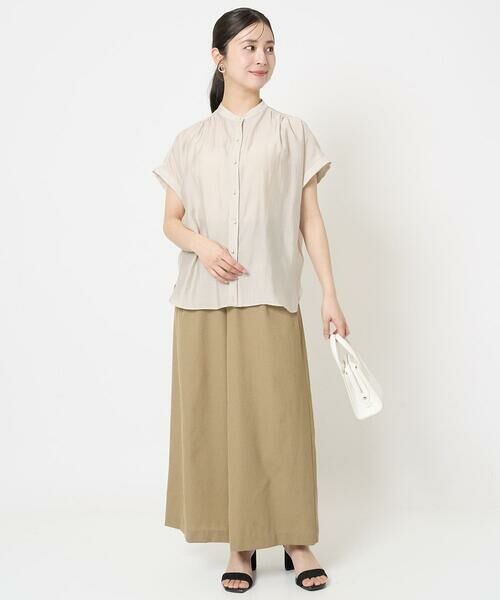 Maison de CINQ / メゾン ドゥ サンク シャツ・ブラウス | 【小さいサイズ】バンドカラーシアーブラウス/洗える | 詳細17