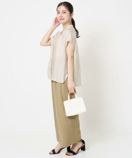 Maison de CINQ / メゾン ドゥ サンク シャツ・ブラウス | 【小さいサイズ】バンドカラーシアーブラウス/洗える | 詳細18