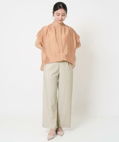 Maison de CINQ / メゾン ドゥ サンク シャツ・ブラウス | 【小さいサイズ】バンドカラーシアーブラウス/洗える | 詳細23