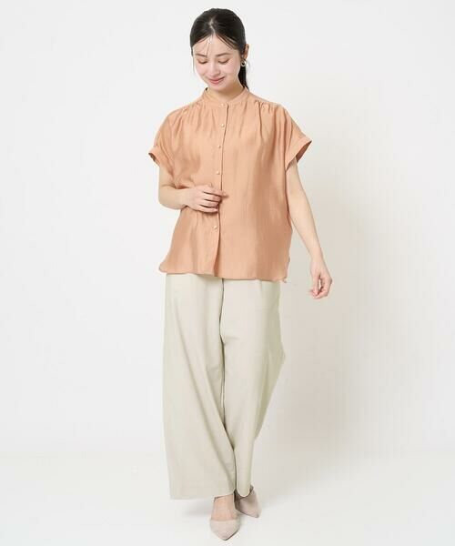 Maison de CINQ / メゾン ドゥ サンク シャツ・ブラウス | 【小さいサイズ】バンドカラーシアーブラウス/洗える | 詳細24