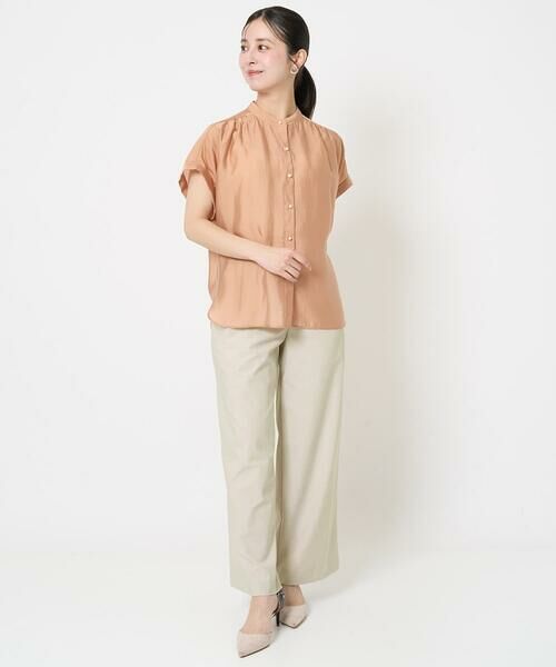 Maison de CINQ / メゾン ドゥ サンク シャツ・ブラウス | 【小さいサイズ】バンドカラーシアーブラウス/洗える | 詳細25